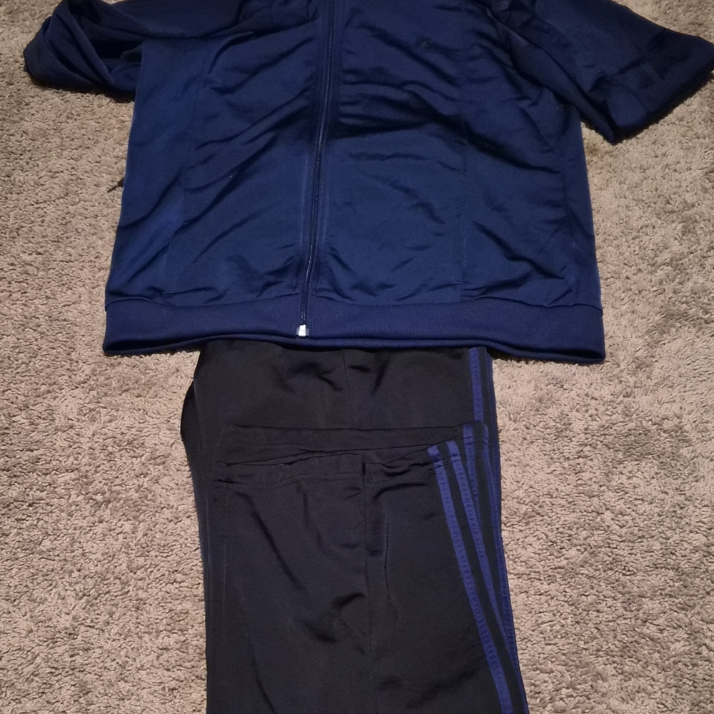 Adidas Black and Blue Apparel